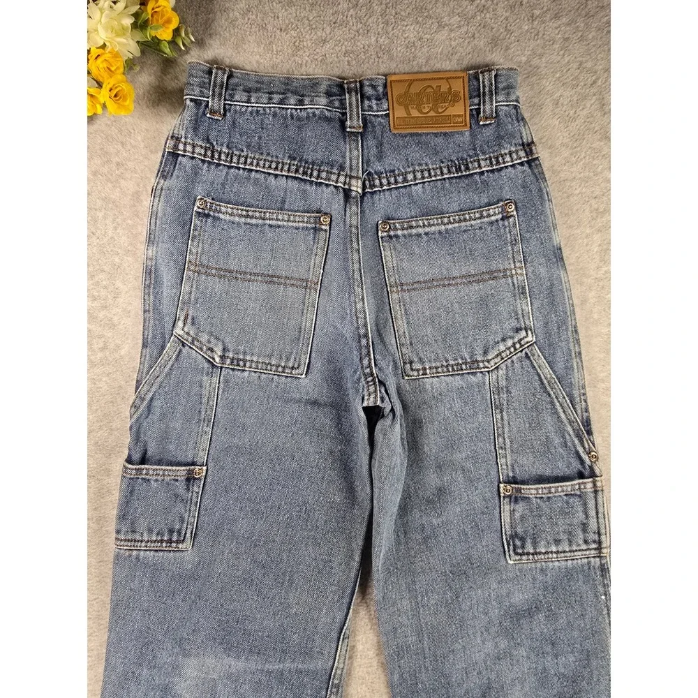 Vintage 90s‎ Carters Kids Size 10 Carpenter Jeans 24x25 Denim Wide Leg Baggy Y2K